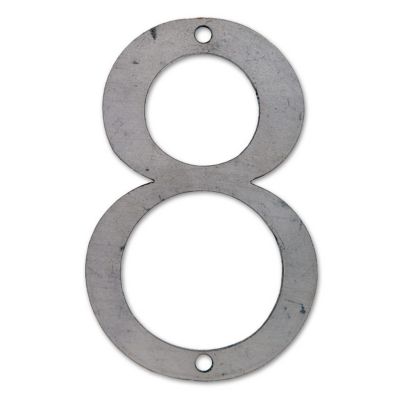 N° de maison - marquage 8 - en acier - couleur gris - à visser - hauteur 12 cm - Chapuis CPA8