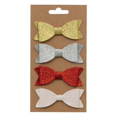 Nœud pailletés en papier 7cm x4 - feeric lights & christmas