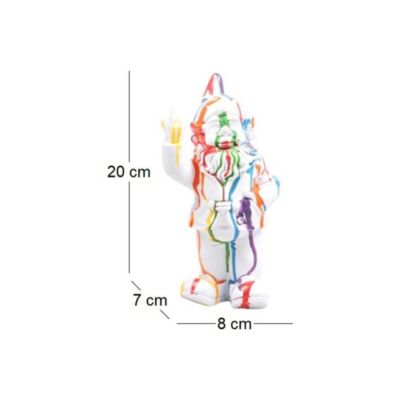 Nain De Jardin Gnome Résine Multicolore - Fait Main, Statue Humoristique 21cm