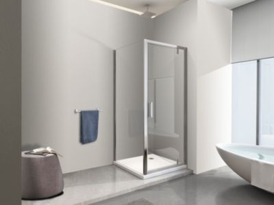 NALA-Douche avec paroi fixe et porte roto-translante avec pivots asymétriques, 8mm H200-FIXE 120 (118-120)x PORTE 90 (87-90)
