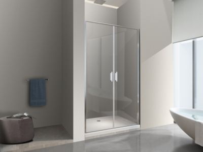 NALA Porte de douche de 6 mm ouverture à battant  - 85-88 cm