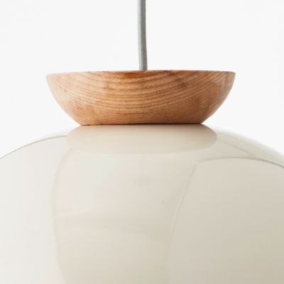 NALAM Suspension bois clair/gris, métal/bois, E27 40W ampoule non incluse