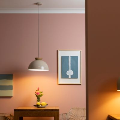 NALAM Suspension bois clair/gris, métal/bois, E27 40W ampoule non incluse