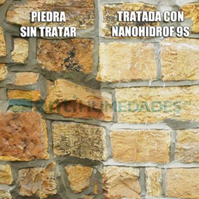 Nanohidrof-9S (10L) - Hydrofuge aux nanoparticules : Imperméabilise les façades, toitures ou sols sans modifier leur respirabilité