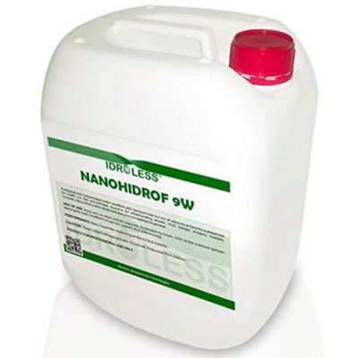 Nanohidrof 9W Imperméabilisant Hydrofuge Invisible (25L) - Empêche les fuites d'eau dans les toitures, façades en pierre, ciment