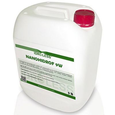 Nanohidrof 9W Imperméabilisant Hydrofuge Invisible (5L) - Empêche les fuites d'eau dans les toitures, façades en pierre, ciment