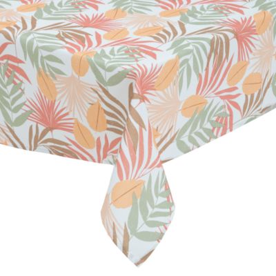 Nappe anti tâche à motif exotique (240x140 cm - Orange)