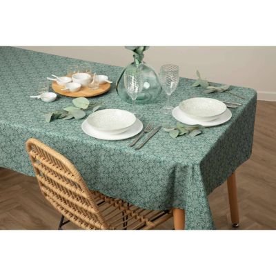 Nappe antitaches rectangulaire à motifs Bleu, L. 300 x l. 150 x H. 0.1 cm, THAIS
