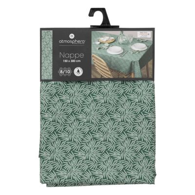 Nappe antitaches rectangulaire à motifs Bleu, L. 300 x l. 150 x H. 0.1 cm, THAIS