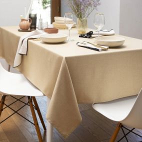 Nappe BROMENAP 150x150 beige ficelle en polyester