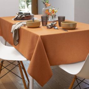 Nappe BROMENAP 150x150 orange poterie en polyester