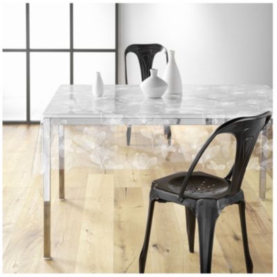 Nappe cristal rectangle PVC 140 x 240 cm Fleur de danela