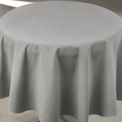Nappe déperlante anti-taches  - Effet lin pour table ronde (160x160 cm - Gris anthracite)