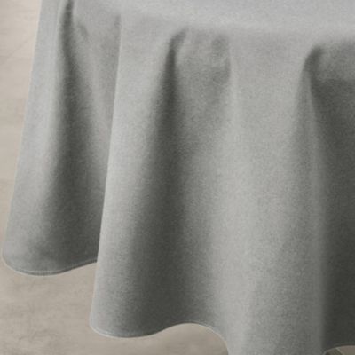 Nappe déperlante anti-taches  - Effet lin pour table ronde (160x160 cm - Gris anthracite)