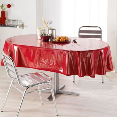 Nappe de protection ovale 140x240 cm Cristal transparent