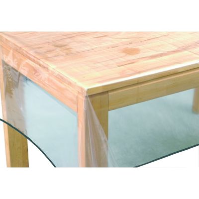 Nappe en toile cirée rectangulaire petit format Transparent, L. 200 x l. 140 x H. 0.1 cm, CRISTAL