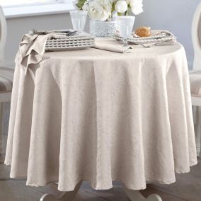 Nappe FONTANA 150x150 beige chanvre en polyester