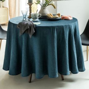 Nappe FONTANA 150x150 bleu orage en polyester