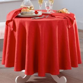 Nappe FONTANA 150x150 rouge rubis en polyester