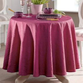 Nappe FONTANA 150x150 violet prune en polyester