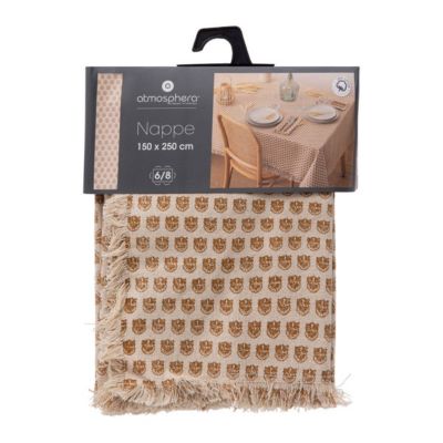 Nappe imprimée Indie 150x250cm beige - Atmosphera