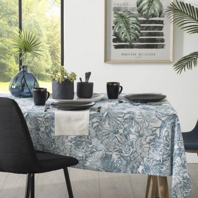 Nappe imprimée jungle anti-tâches (240x140 cm - Vert)