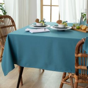 Nappe LONA 150x150 bleu canard en coton