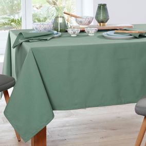 Nappe LONETA 140x140 vert d'eau en coton