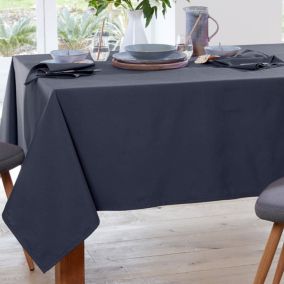 Nappe LONETA 140x200 gris anthracite en coton