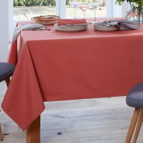 Nappe LONETA 140x200 rouge brique en coton