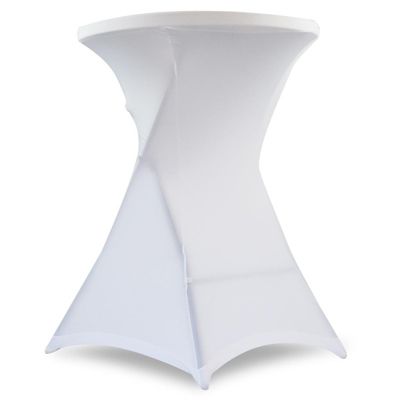 Nappe mange-debout blanc Oviala ⌀80 x L.110 cm