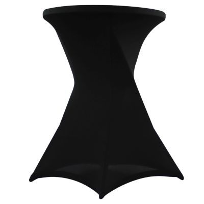 Nappe mange-debout noir Oviala ⌀80 x H.110 cm