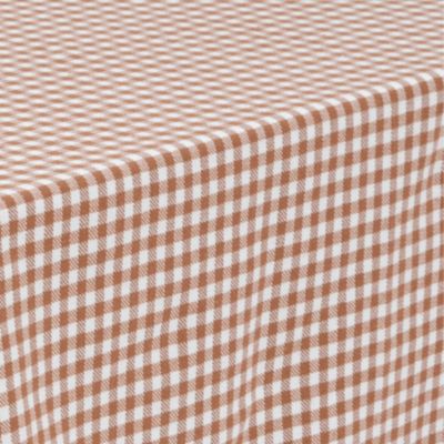 Nappe rectangle en coton vichy (250x150 cm - Marron glacé)