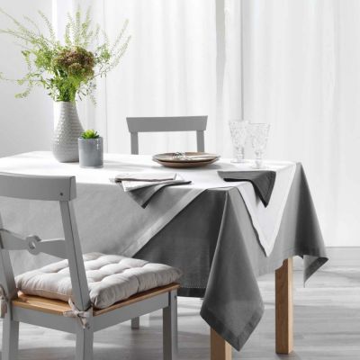 Nappe Rectangulaire "Charline" 140x240cm Gris