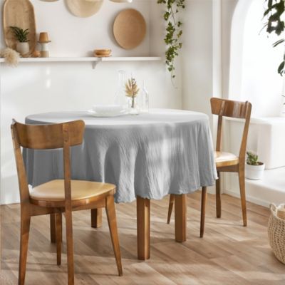 Nappe ronde 180 cm Double gaze de coton Gaïa Nuage | Castorama