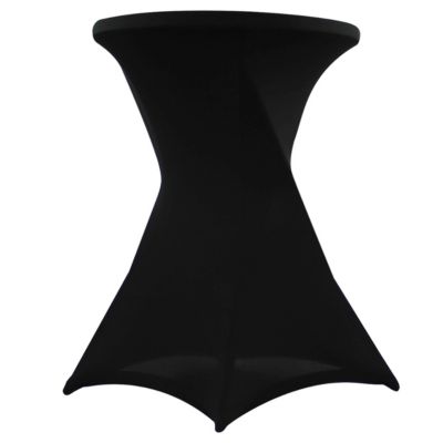 Nappe ronde pour mange-debout noir  Oviala