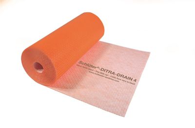 Natte de désolidarisation et de drainage DITRA DRAIN 4 - Largeur 1000mm - rouleau de 25 ML