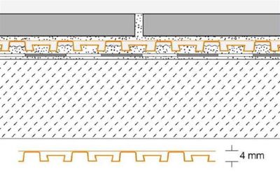 Natte de désolidarisation et de drainage DITRA DRAIN 4 - Largeur 1000mm - rouleau de 25 ML