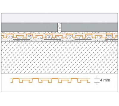 Natte de désolidarisation et de drainage DITRA DRAIN 4 - Largeur 1000mm - rouleau de 25 ML