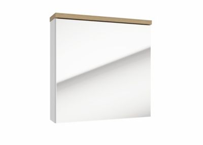 Naturel Armoire à miroir Naturel Stilla 60x60 cm blanc (STILLAE06016)