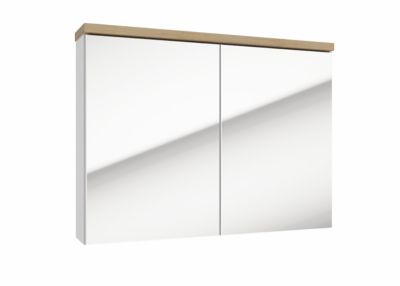 Naturel Armoire à miroir Naturel Stilla 80x60 cm blanc (STILLAE08001)