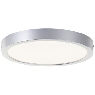 NAVARA Plafonnier argent LED intégrée 18W plastique ampoule incluse