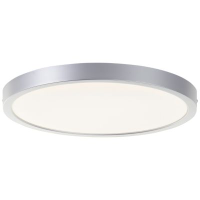 NAVARA Plafonnier argent LED intégrée  24W plastique ampoule incluse