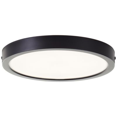 NAVARA Plafonnier noir LED intégrée 18W plastique ampoule incluse