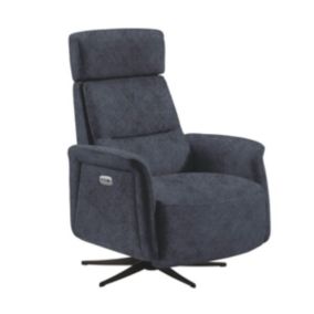 NAZARE - Fauteuil Relax Electrique Microfibre Bleu