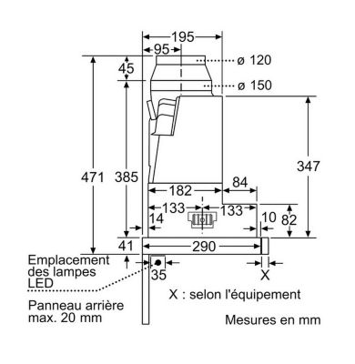 NEFF Hotte D46ED52X1 64 cm - 1248