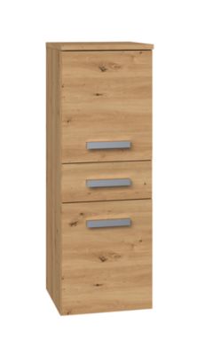 Nel V DDS - Colonne de salle de bain - 3 étagères, 1 tiroir - 30x85x30 cm - CHÊNE ARTISANAL