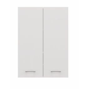 NELLIO - Armoire de toilette murale - Meuble Salle de bain à suspendre - 64x30x90 cm - Rangement