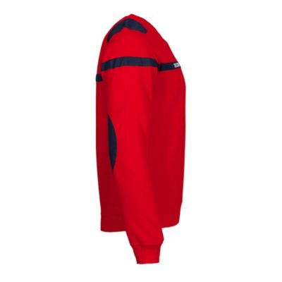Tunique longue, ligne A, col chemise, manches longues, acétate, rouge salsa | Ulla Popken