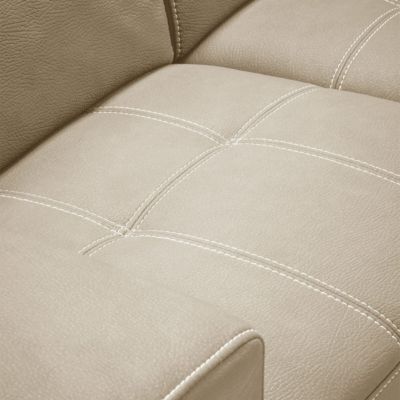 NERA - Canapé d'Angle Gauche Convertible avec 2 Poufs et 1 Coffre Beige